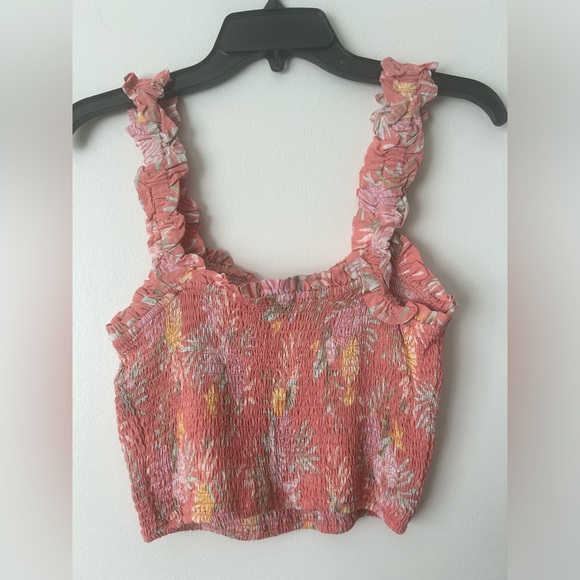 Forever 21 crop top floral size large - Picture 2 of 3